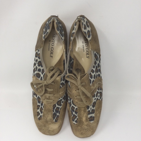 leopard print golf shoes